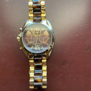 Michael Kors Gold and Tortoise shell watch